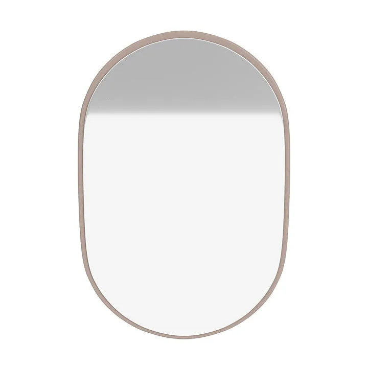 Montana Look Oval Mirror, Mushroom Brown