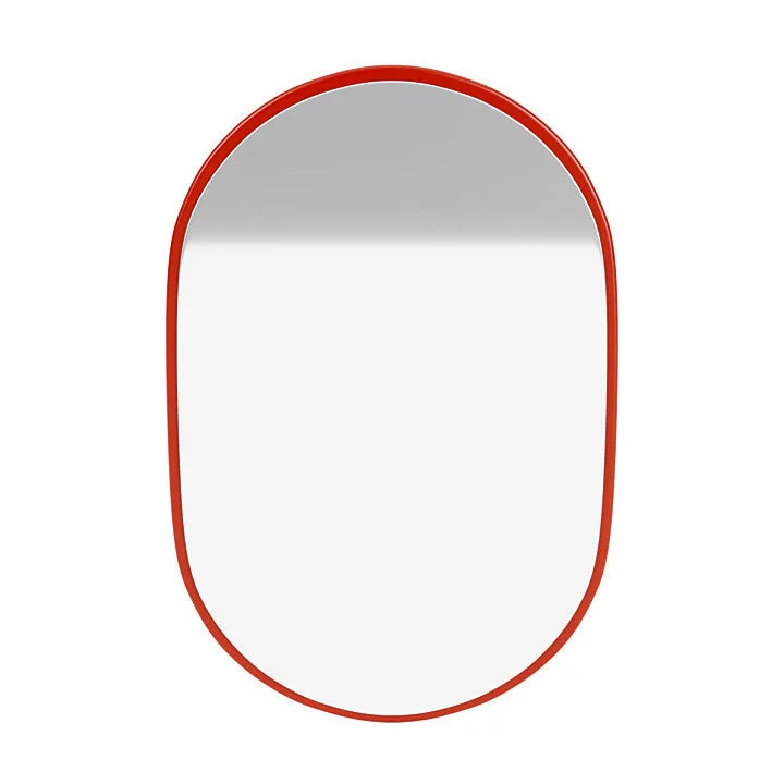 Montana Look Oval Mirror, Rosehip Red