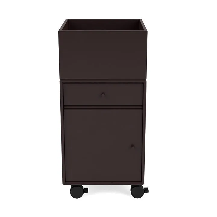 Montana Runner Office Unit On Castors, Balsamic Brown
