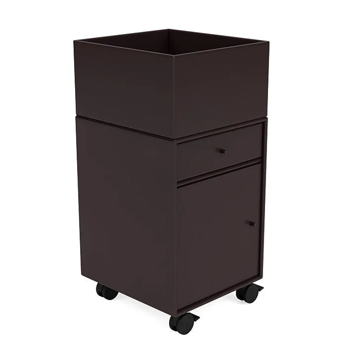 Montana Runner Office Unit On Castors, Balsamic Brown