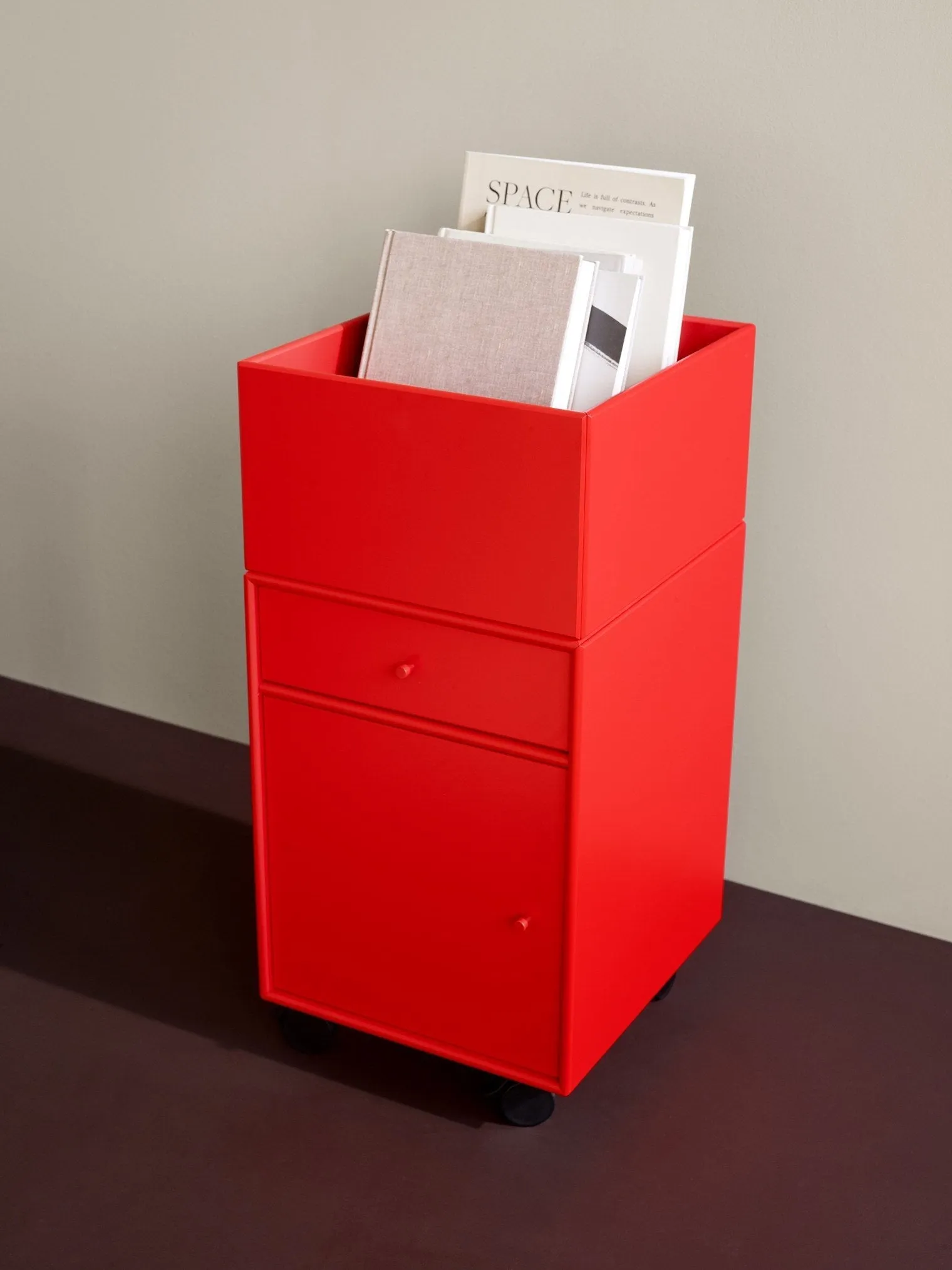 Montana Runner Office Unit On Castors, Balsamic Brown
