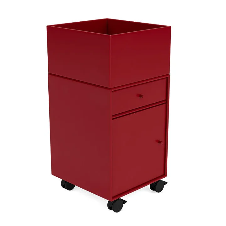 Montana Runner Office Unit On Castors, Beetroot Red
