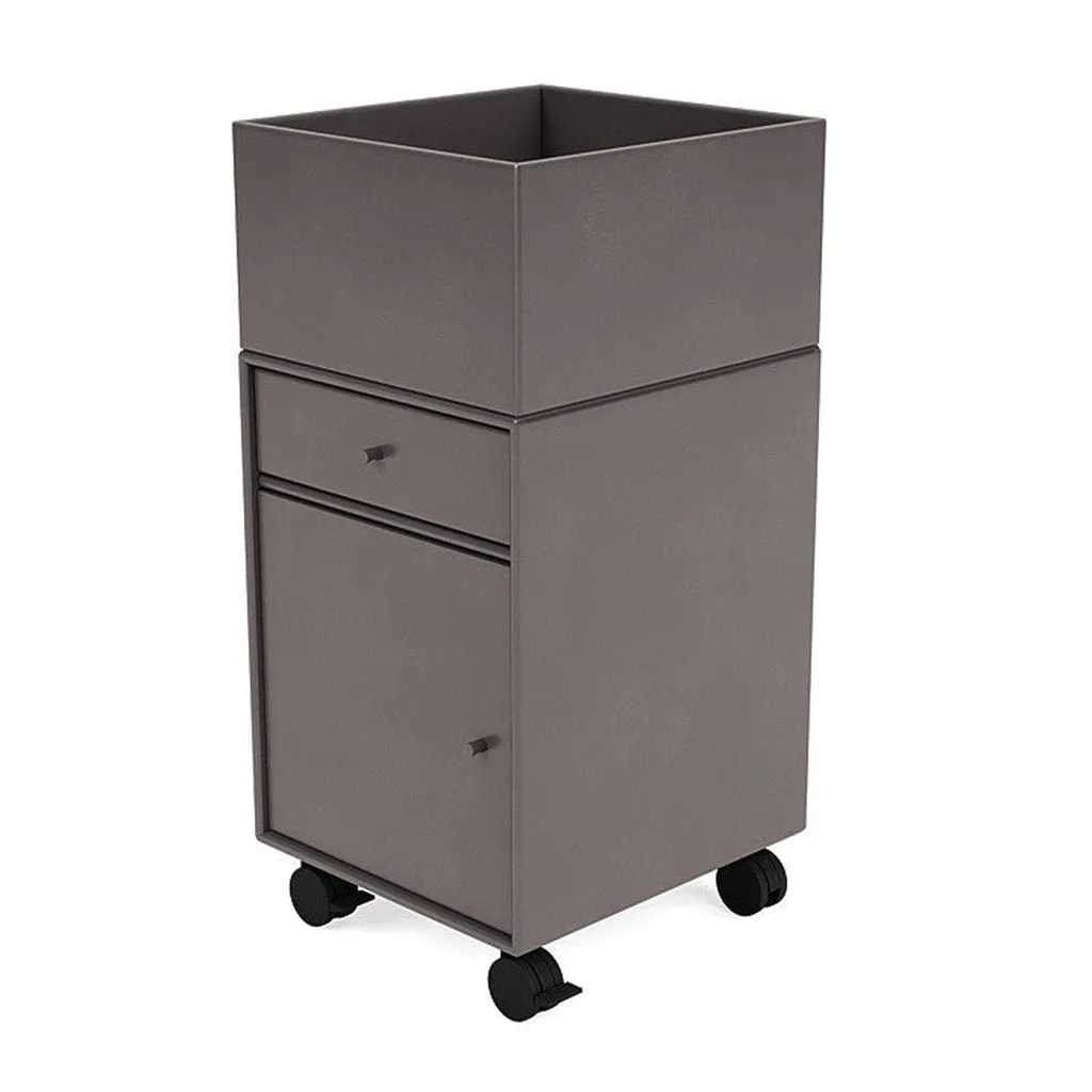 Montana Runner Office Unit On Castors, Coffee Brown