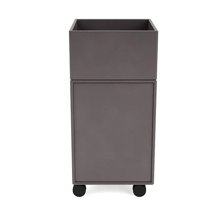 Montana Runner Office Unit On Castors, Coffee Brown