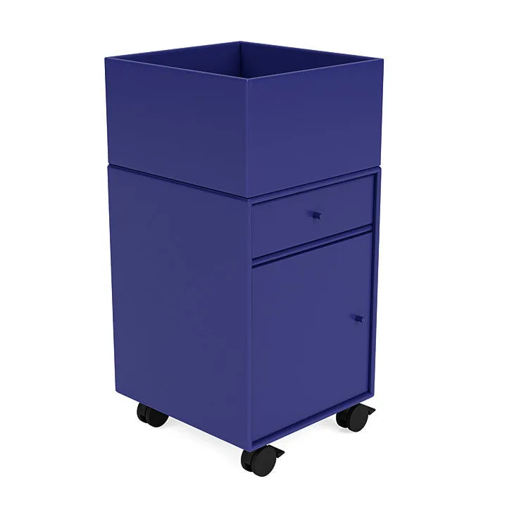Montana Runner Office Unit On Castors, Monarch Blue