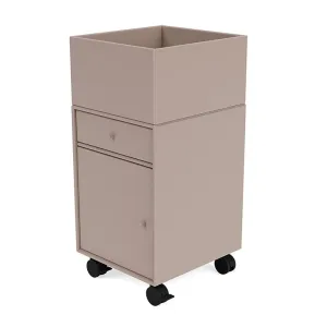 Montana Runner Office Unit On Castors, Mushroom Brown