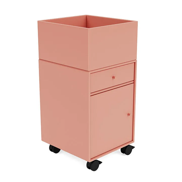 Montana Runner Office Unit On Castors, Rhubarb Red