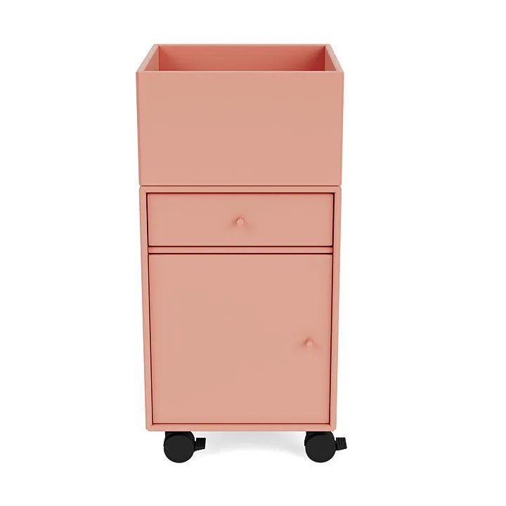 Montana Runner Office Unit On Castors, Rhubarb Red