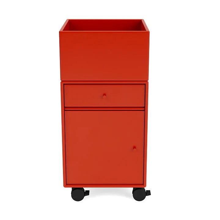 Montana Runner Office Unit On Castors, Rosehip Red