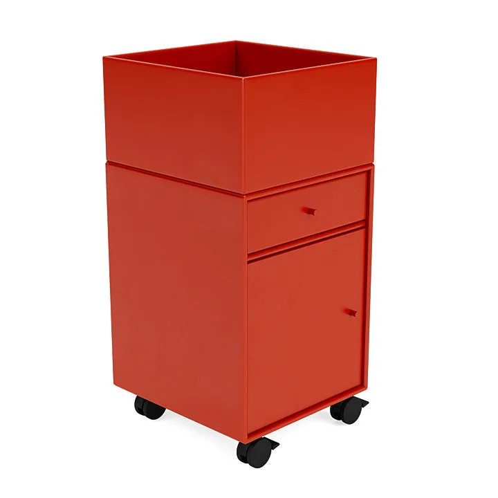 Montana Runner Office Unit On Castors, Rosehip Red