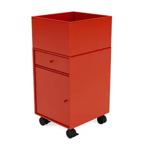 Montana Runner Office Unit On Castors, Rosehip Red