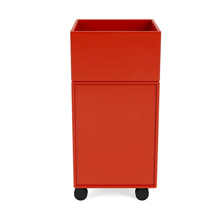 Montana Runner Office Unit On Castors, Rosehip Red