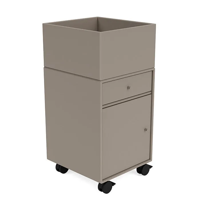 Montana Runner Office Unit On Castors, Truffle Grey