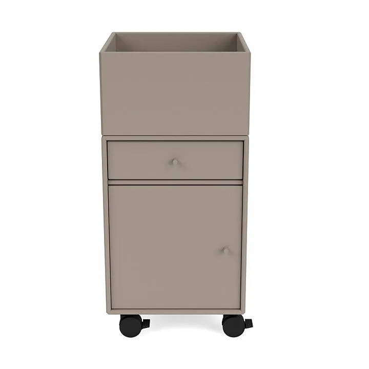 Montana Runner Office Unit On Castors, Truffle Grey