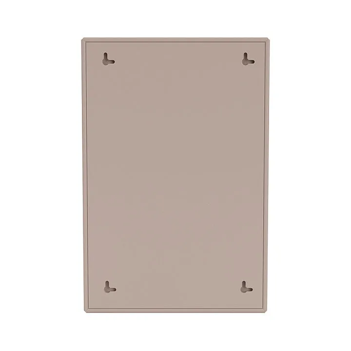 Montana Shelfie Mirror With Shelf Frame, Mushroom Brown
