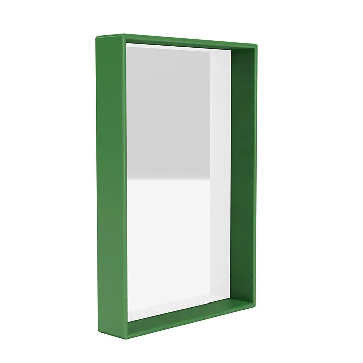 Montana Shelfie Mirror With Shelf Frame, Parsley Green