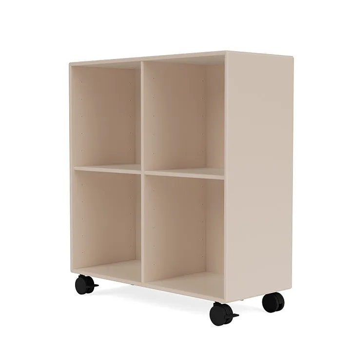 Montana Show Bookcase With Castors, Clay