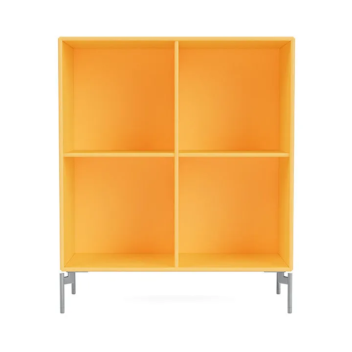 Montana Show Bookcase With Legs, Acacia/Matt Chrome