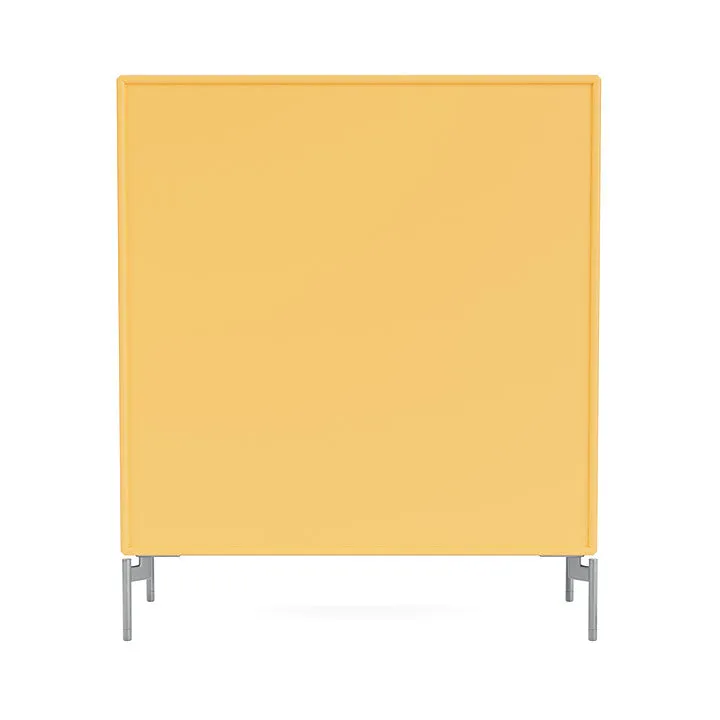 Montana Show Bookcase With Legs, Acacia/Matt Chrome