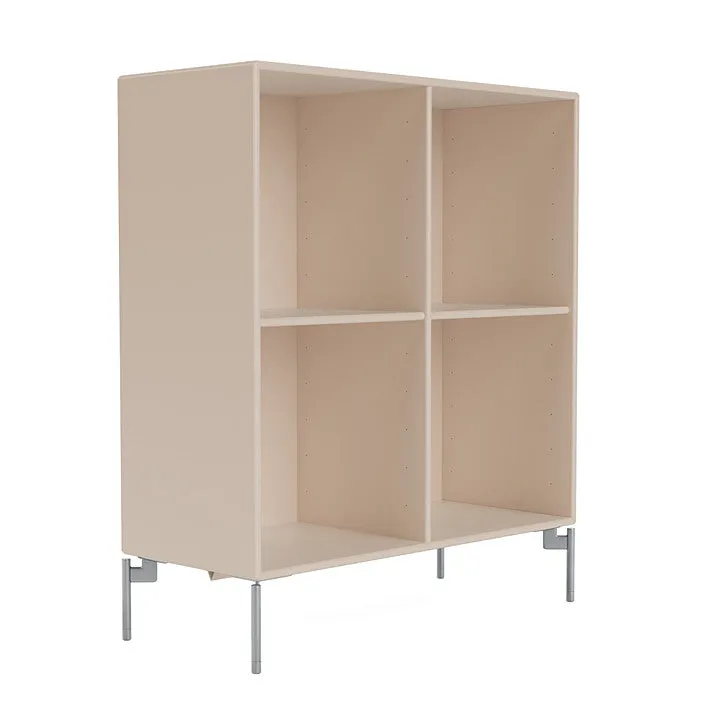 Montana Show Bookcase With Legs, Clay/Matt Chrome