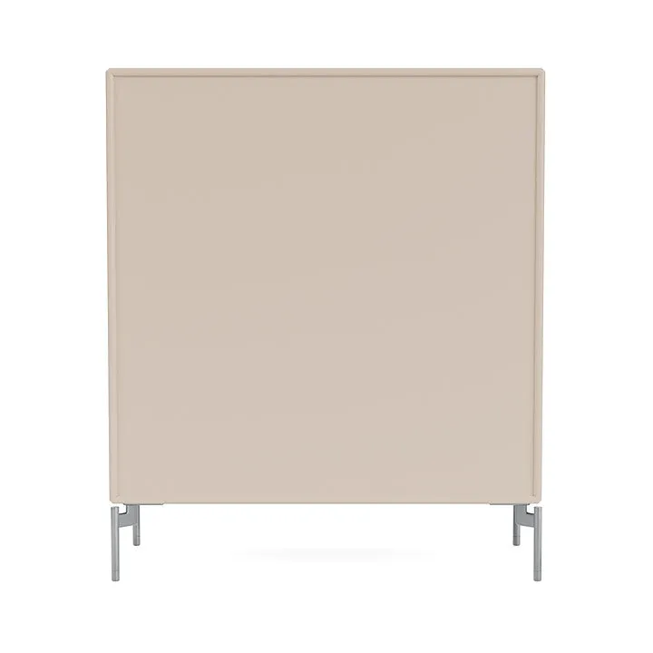 Montana Show Bookcase With Legs, Clay/Matt Chrome