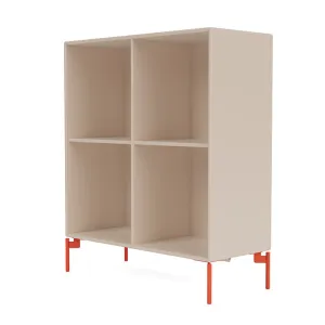 Montana Show Bookcase With Legs, Clay/Rosehip