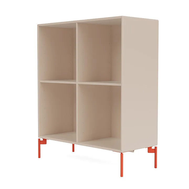 Montana Show Bookcase With Legs, Clay/Rosehip
