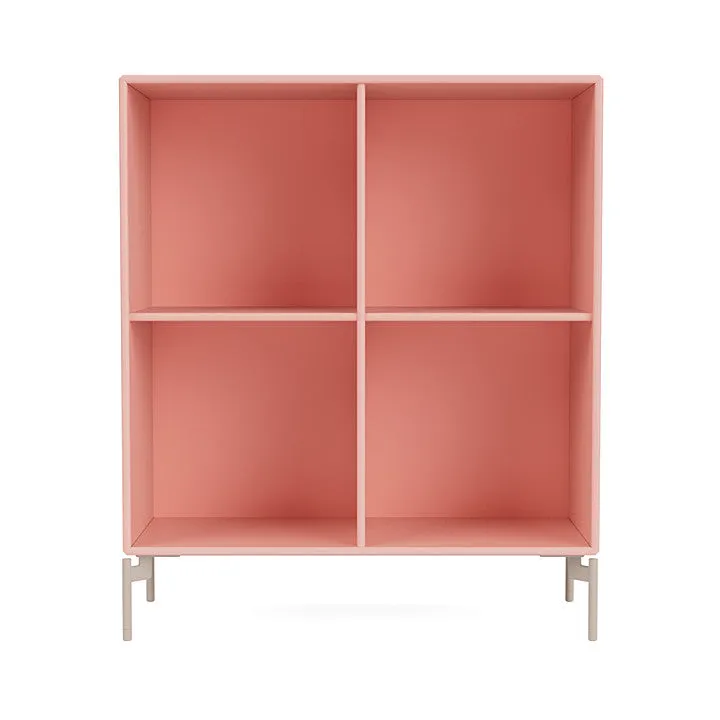 Montana Show Bookcase With Legs, Ruby/Mushroom