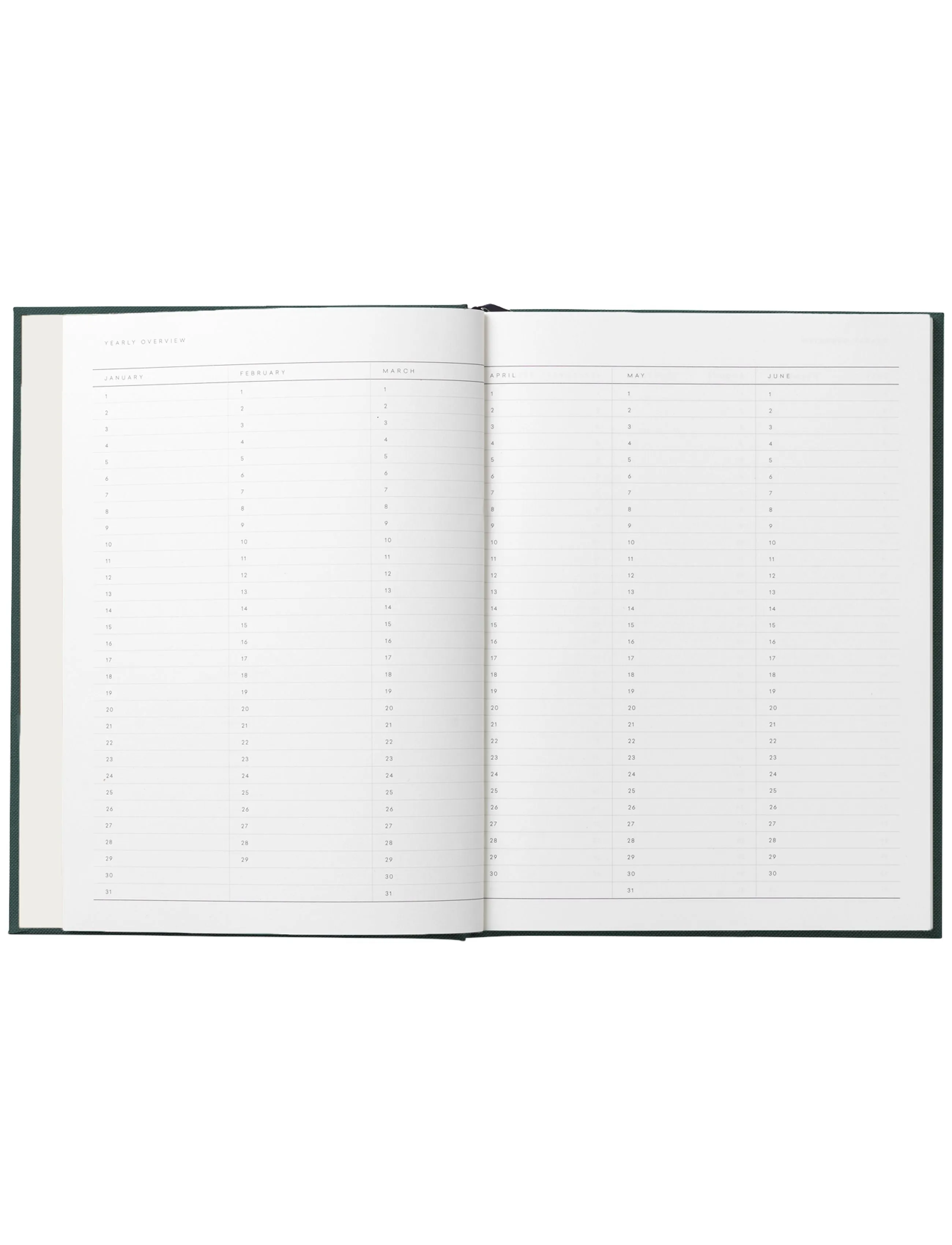 Notem Studio Even Work Journal Large, Dark Green Cloth