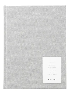 Notem Studio Even Work Journal Large, Light Gray Cloth