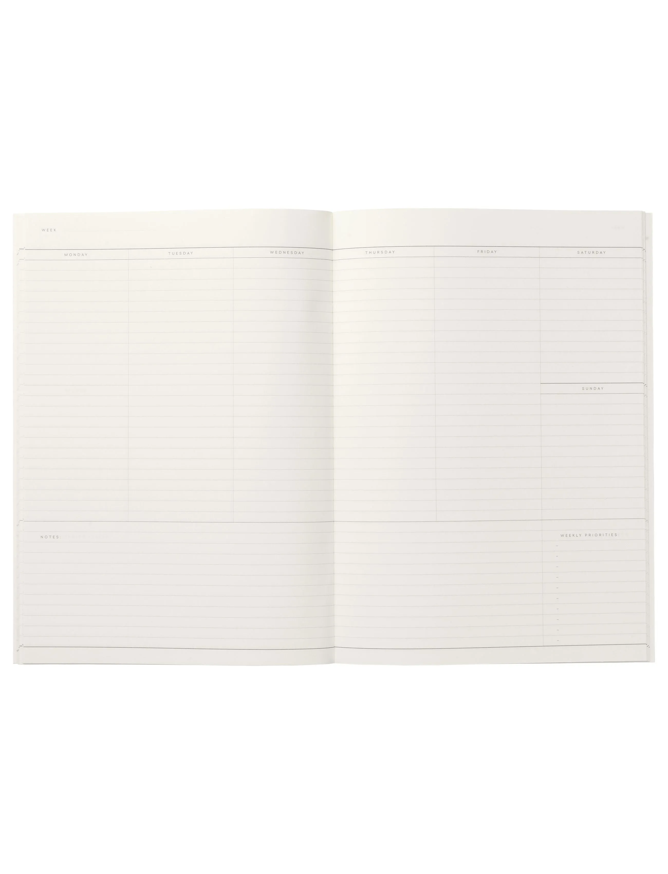 Notem Studio Milo Weekly Planner Book, Dark Green