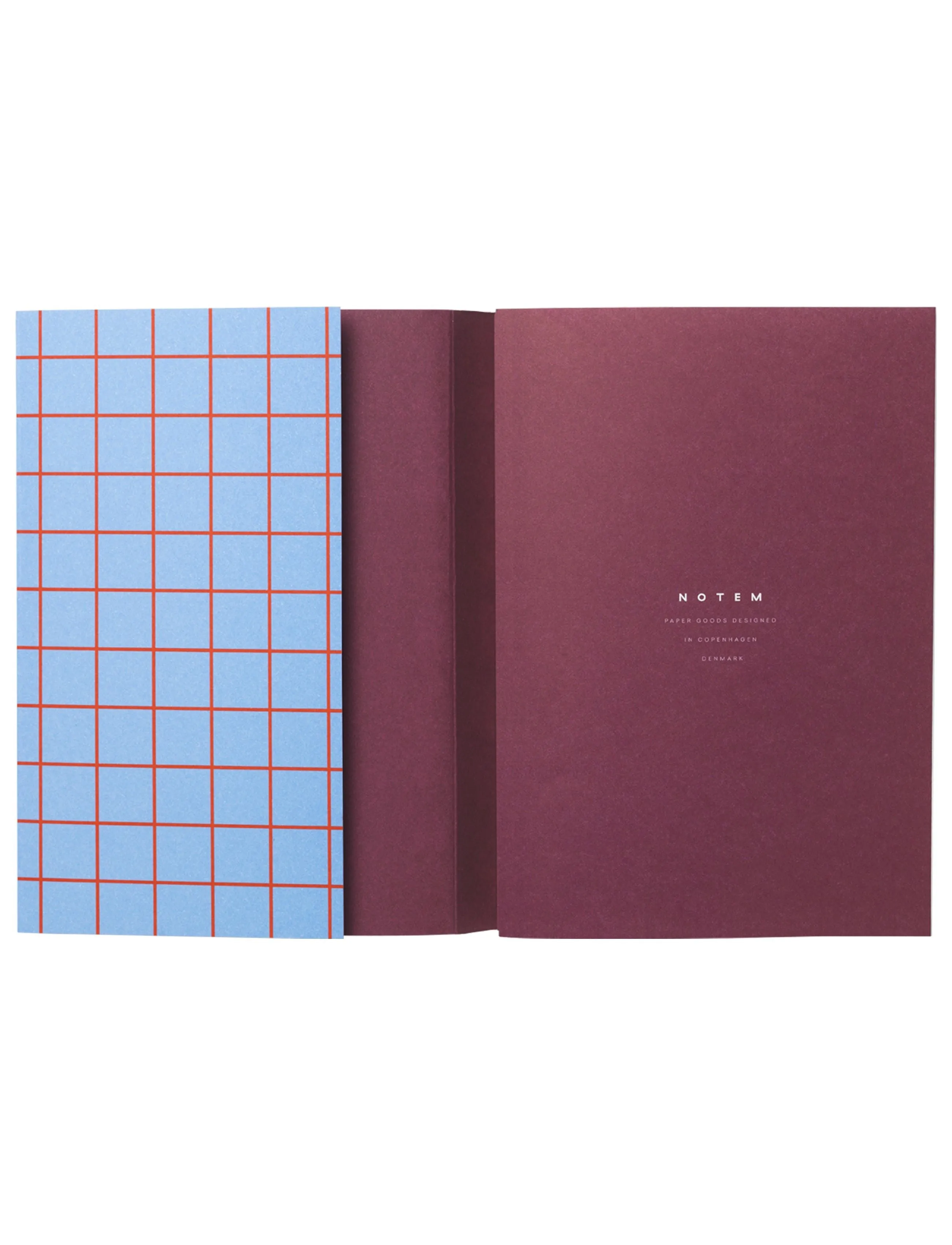 Notem Studio Uma Flat Lay Paper Notebook Small, Light Blue