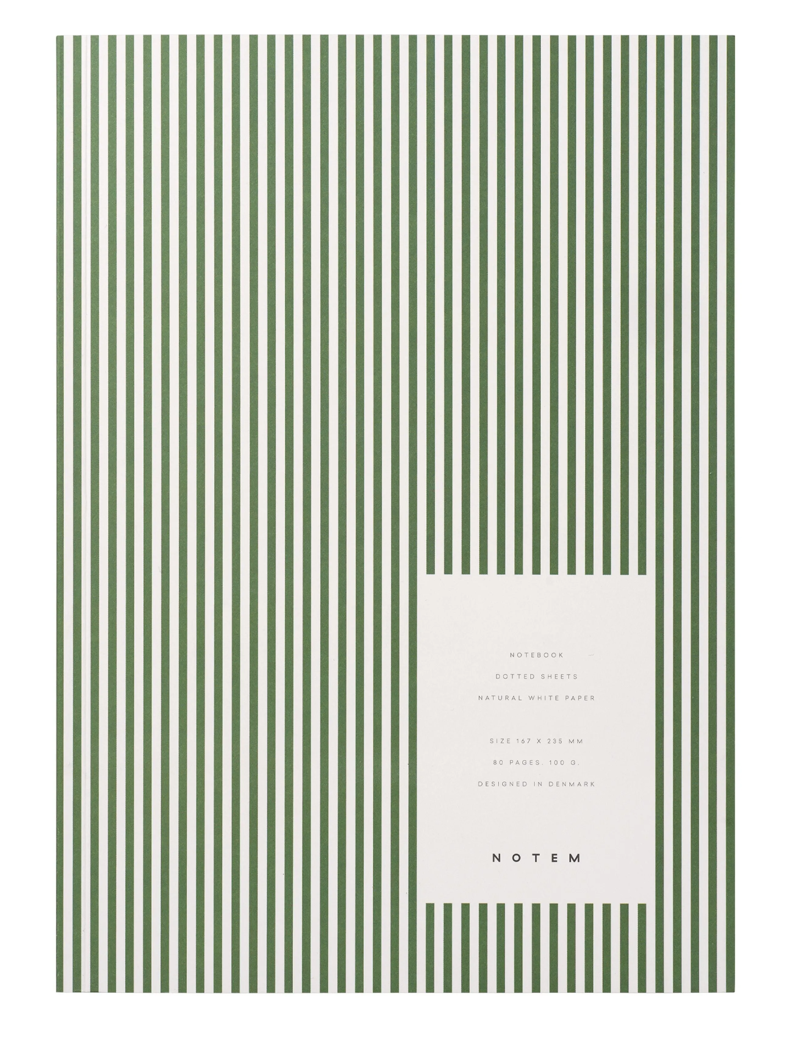 Notem Studio Vita Notebook Medium, Green Lines