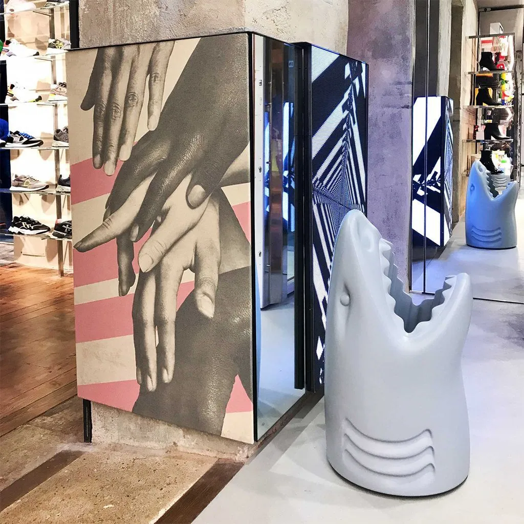 Qeeboo Killer Umbrella Stand By Studio Job, Blue Denim