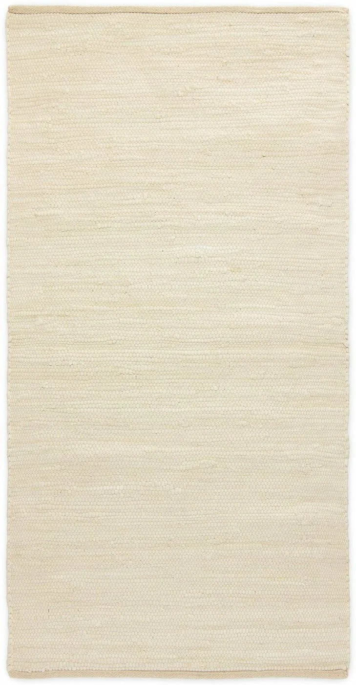 Rug Solid Cotton Rug Desert White, 60 X 90 Cm