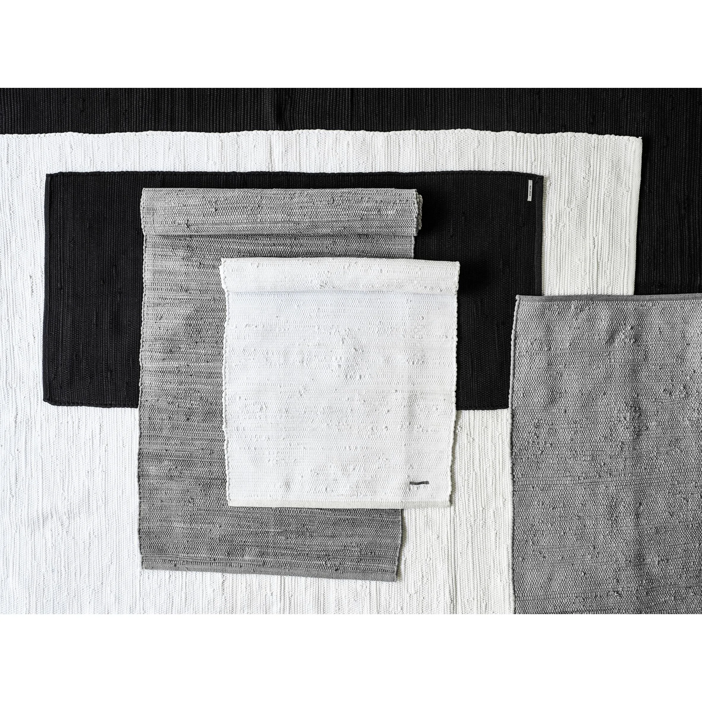 Rug Solid Cotton Rug Light Grey, 60 X 90 Cm