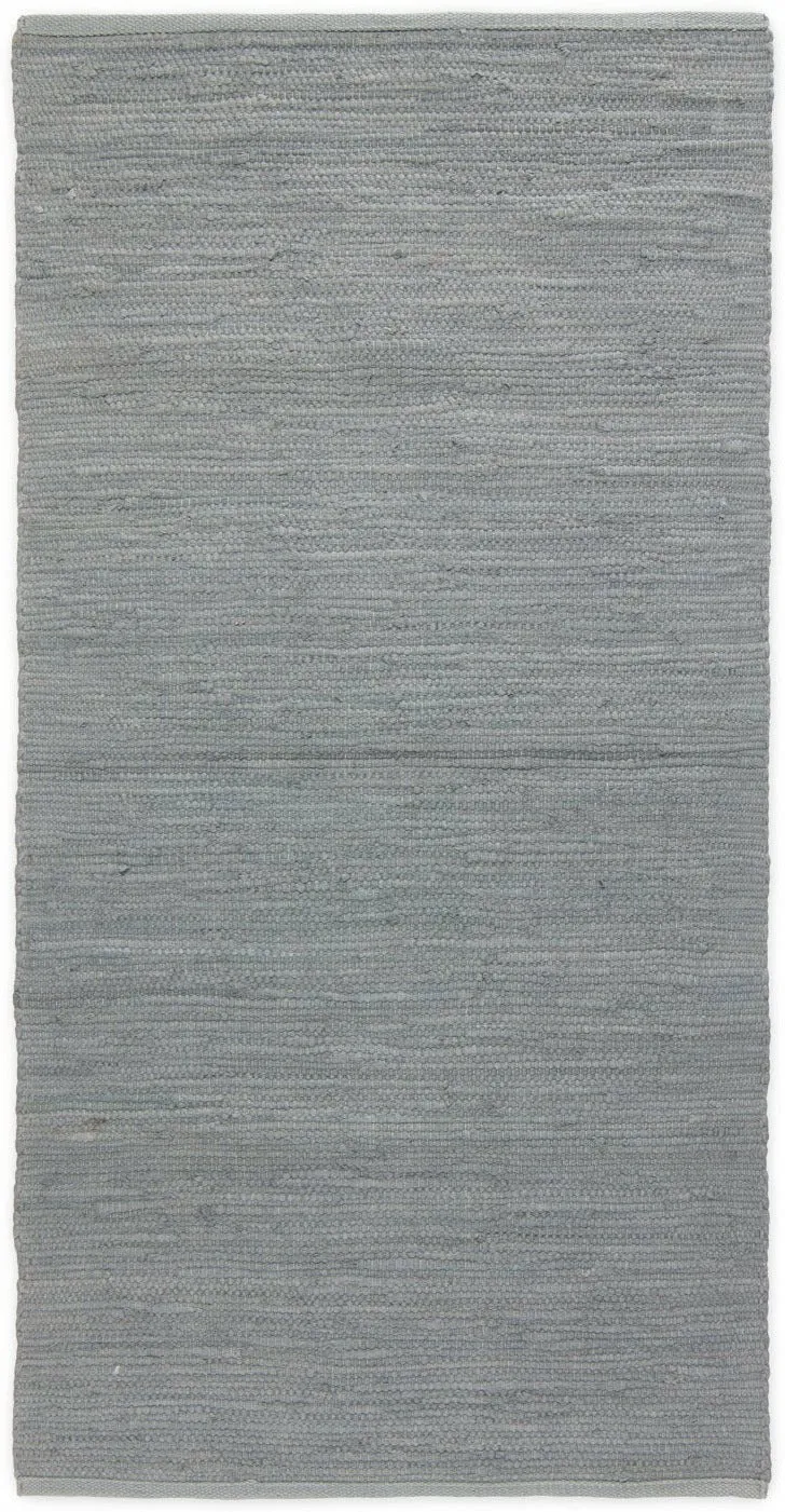 Rug Solid Cotton Rug Light Grey, 60 X 90 Cm