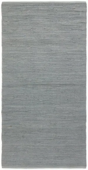 Rug Solid Cotton Rug Light Grey, 60 X 90 Cm