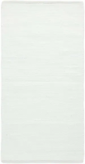 Rug Solid Cotton Rug White, 65 X 135 Cm
