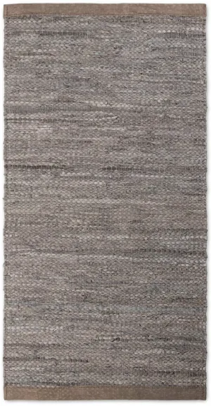 Rug Solid Leather Carpet Wood, 65 X 135 Cm