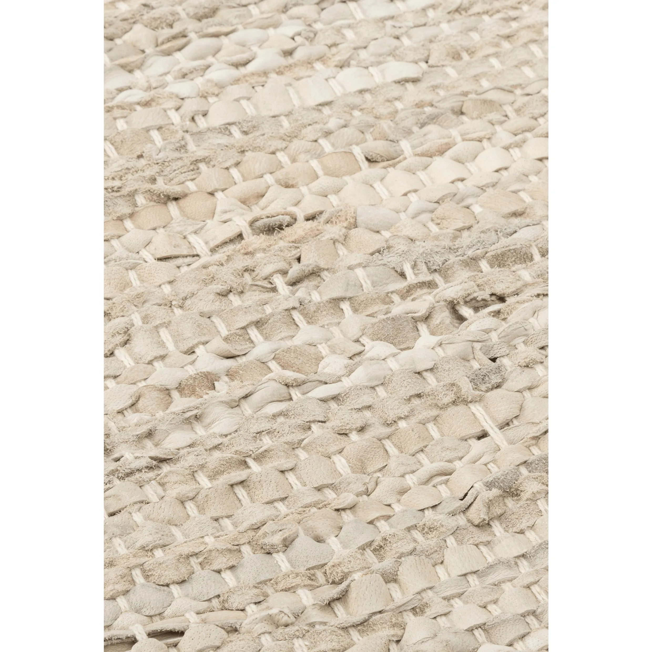 Rug Solid Leather Rug Beige, 65 X 135 Cm