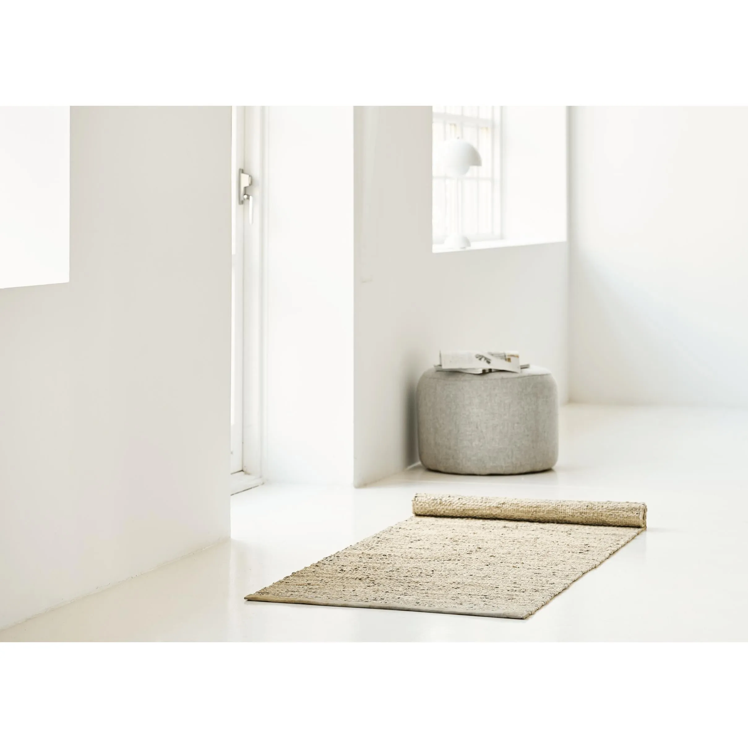 Rug Solid Leather Rug Beige, 65 X 135 Cm