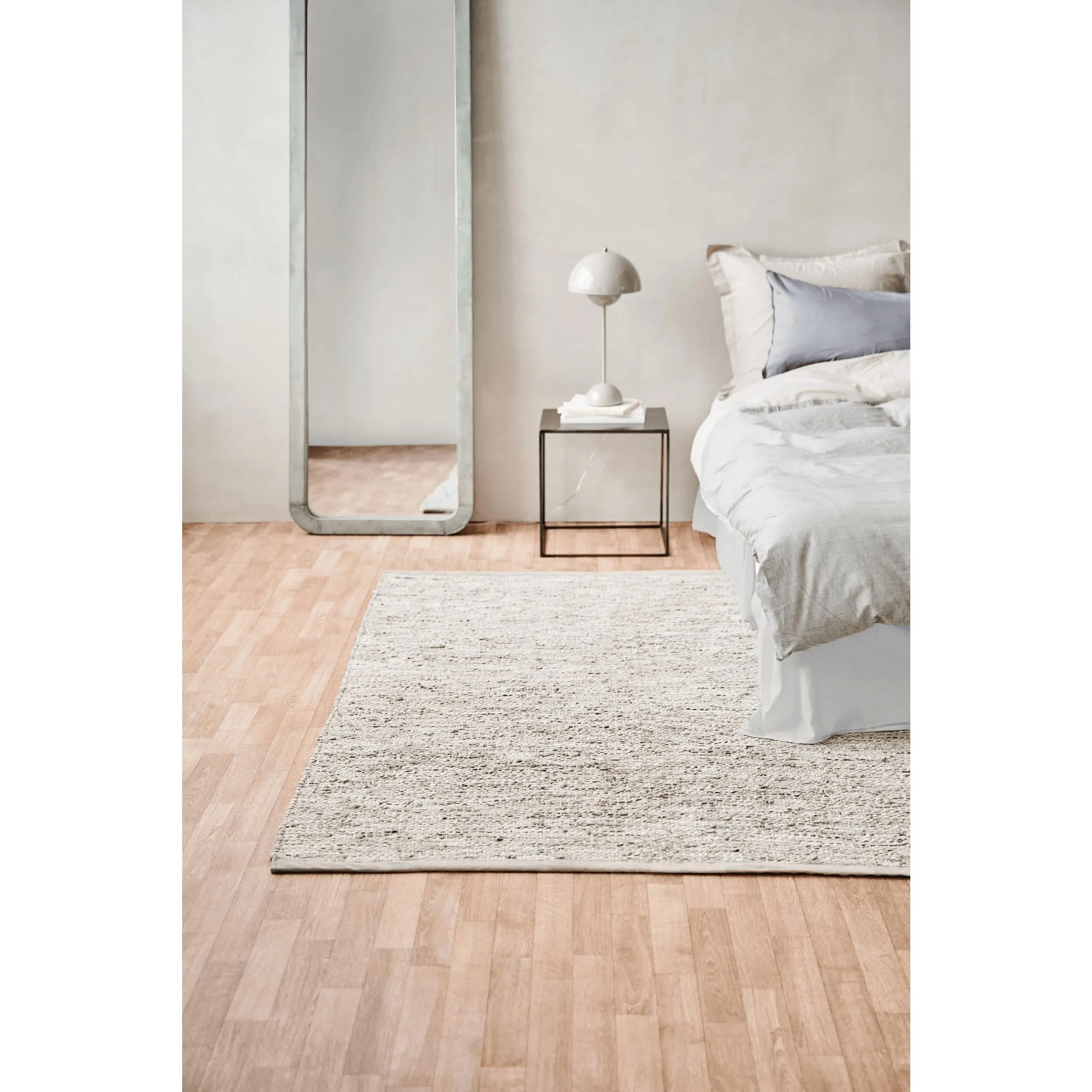 Rug Solid Leather Rug Beige, 65 X 135 Cm