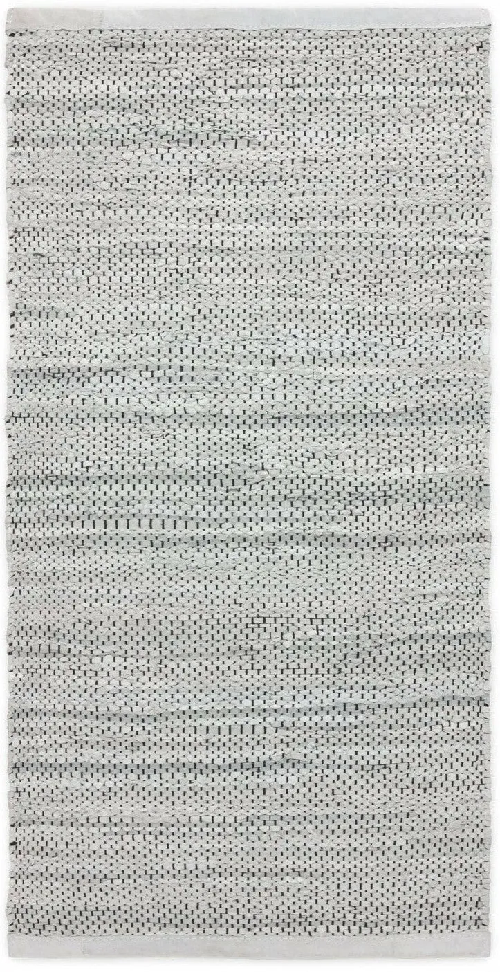 Rug Solid Leather Rug Light Grey, 75 X 300 Cm