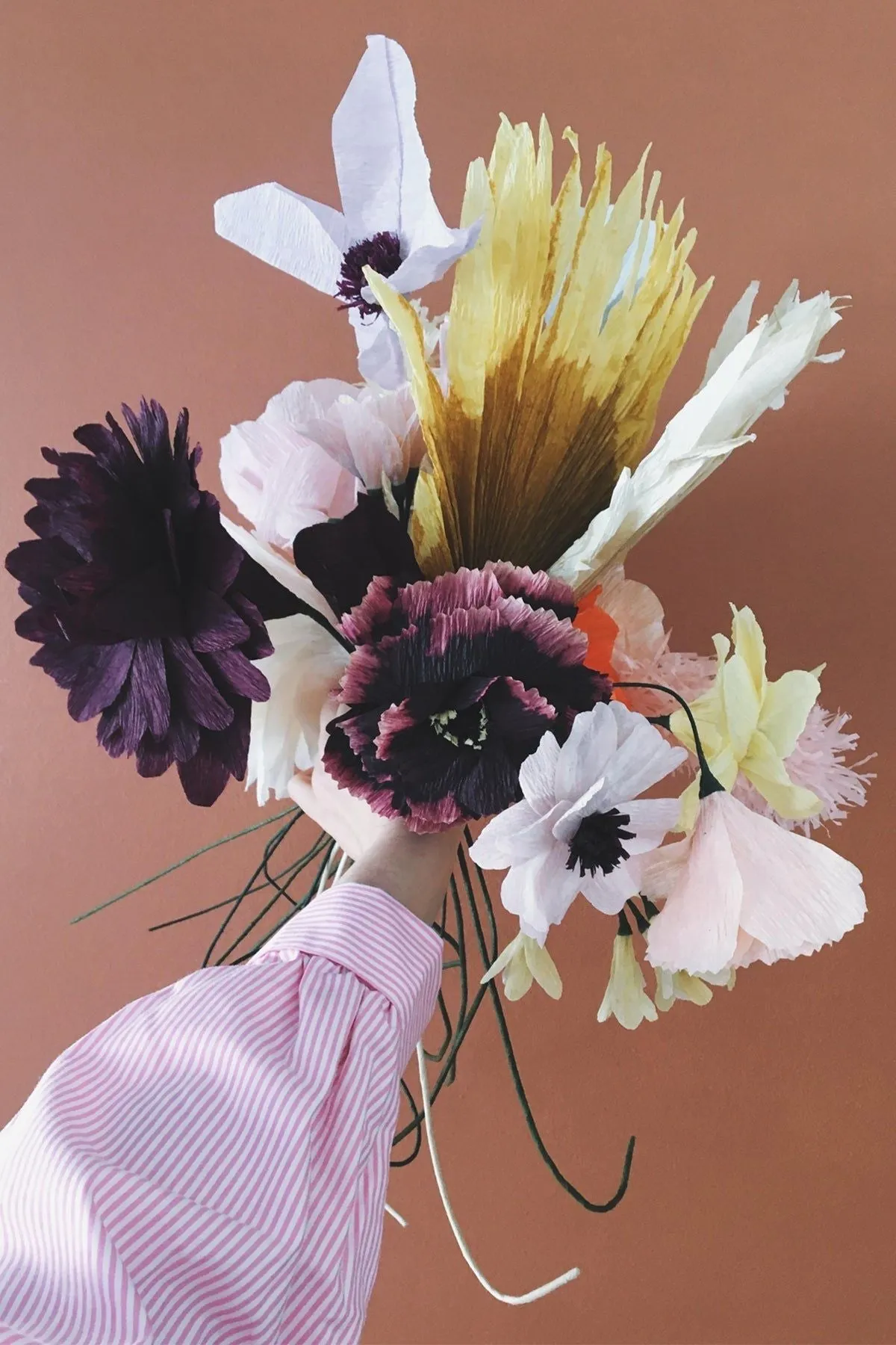 Studio About Paper Flower Grand Dahlia, Aubergine