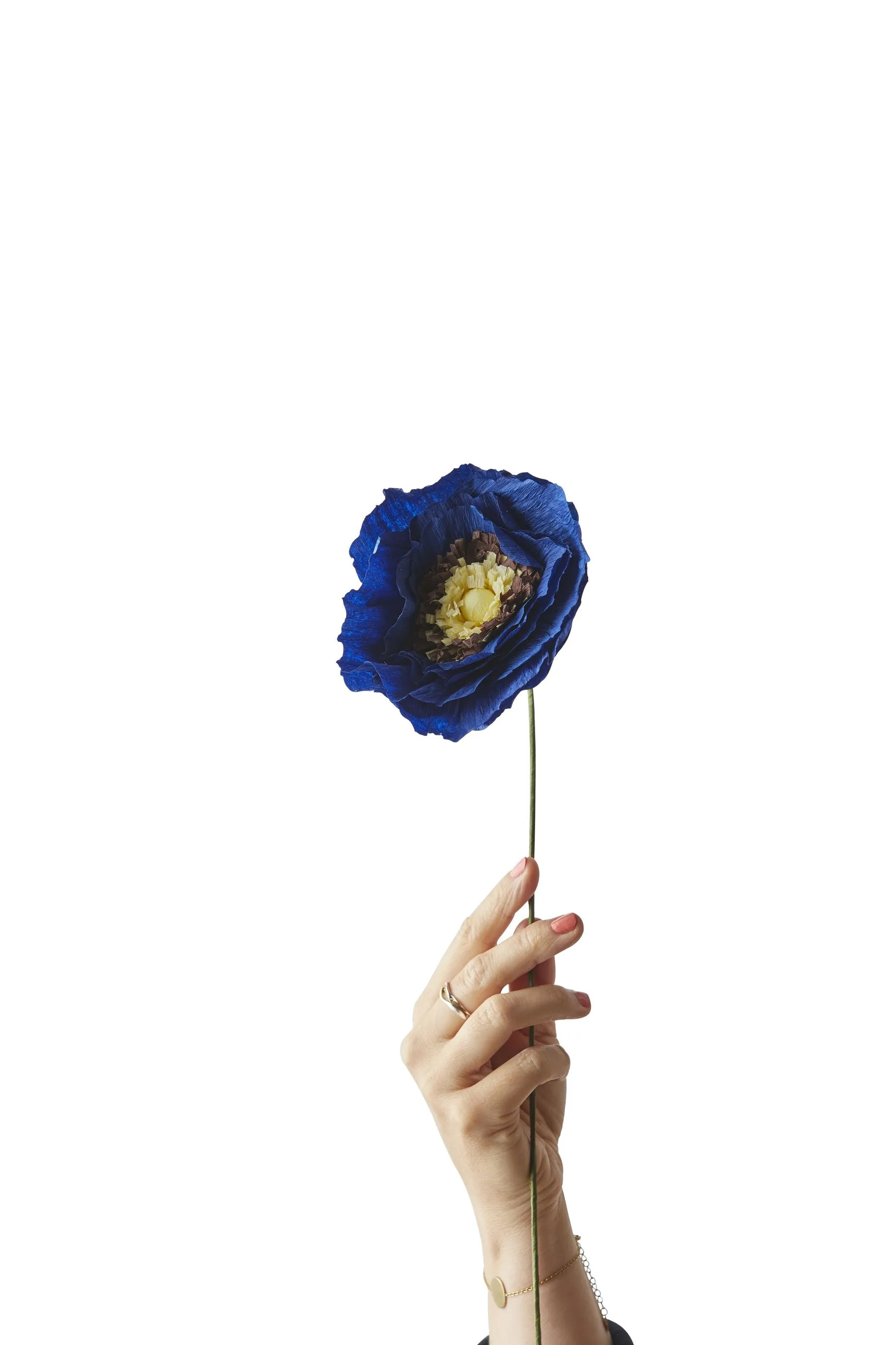 Studio About Paper Flower Ice Poppy, Blue