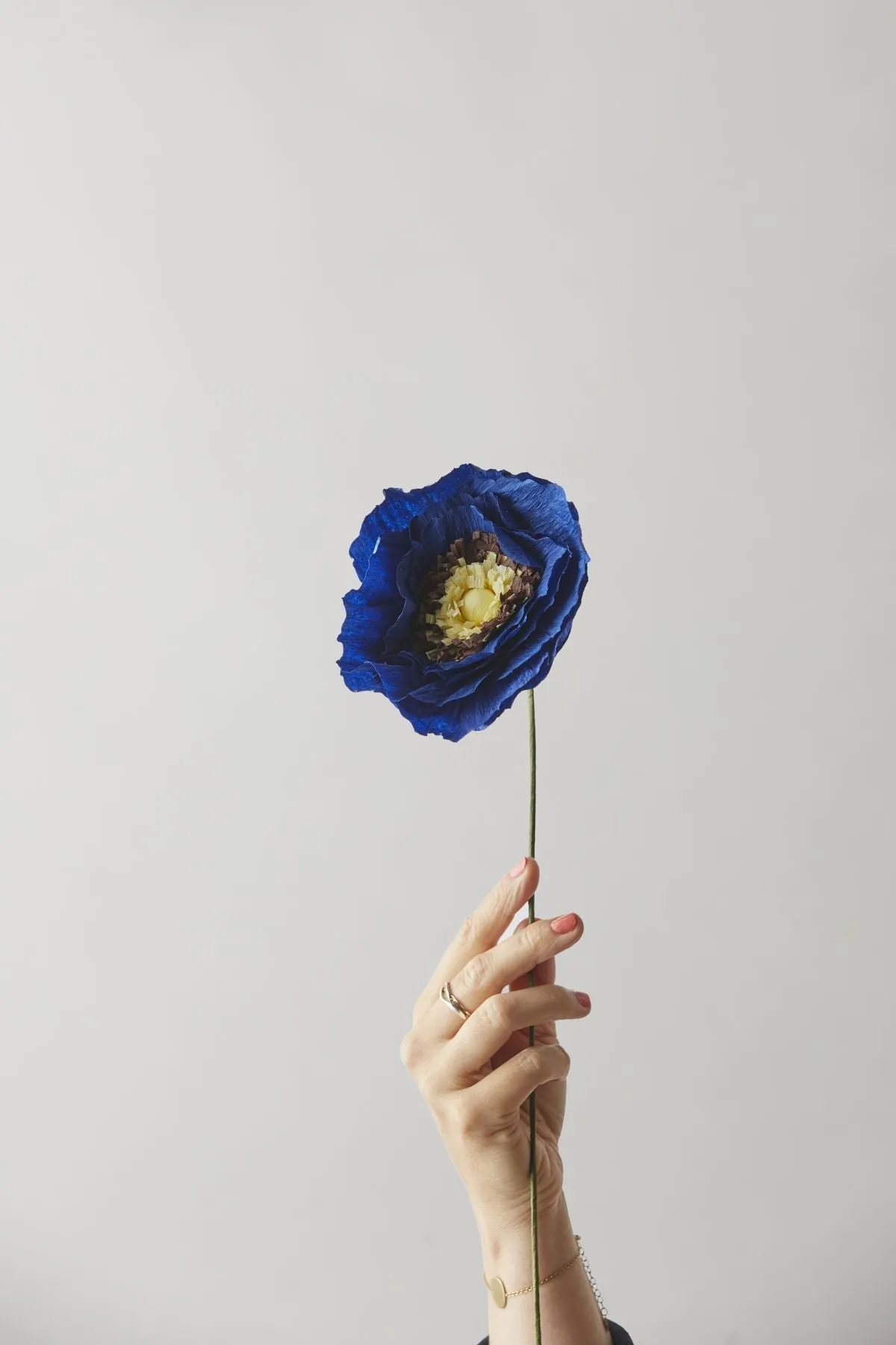 Studio About Paper Flower Ice Poppy, Blue