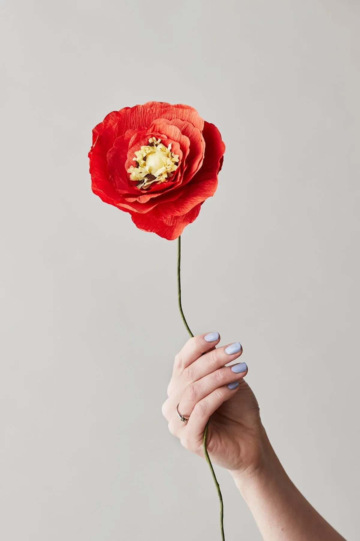 Studio About Paper Flower Ice Poppy Bright, Red