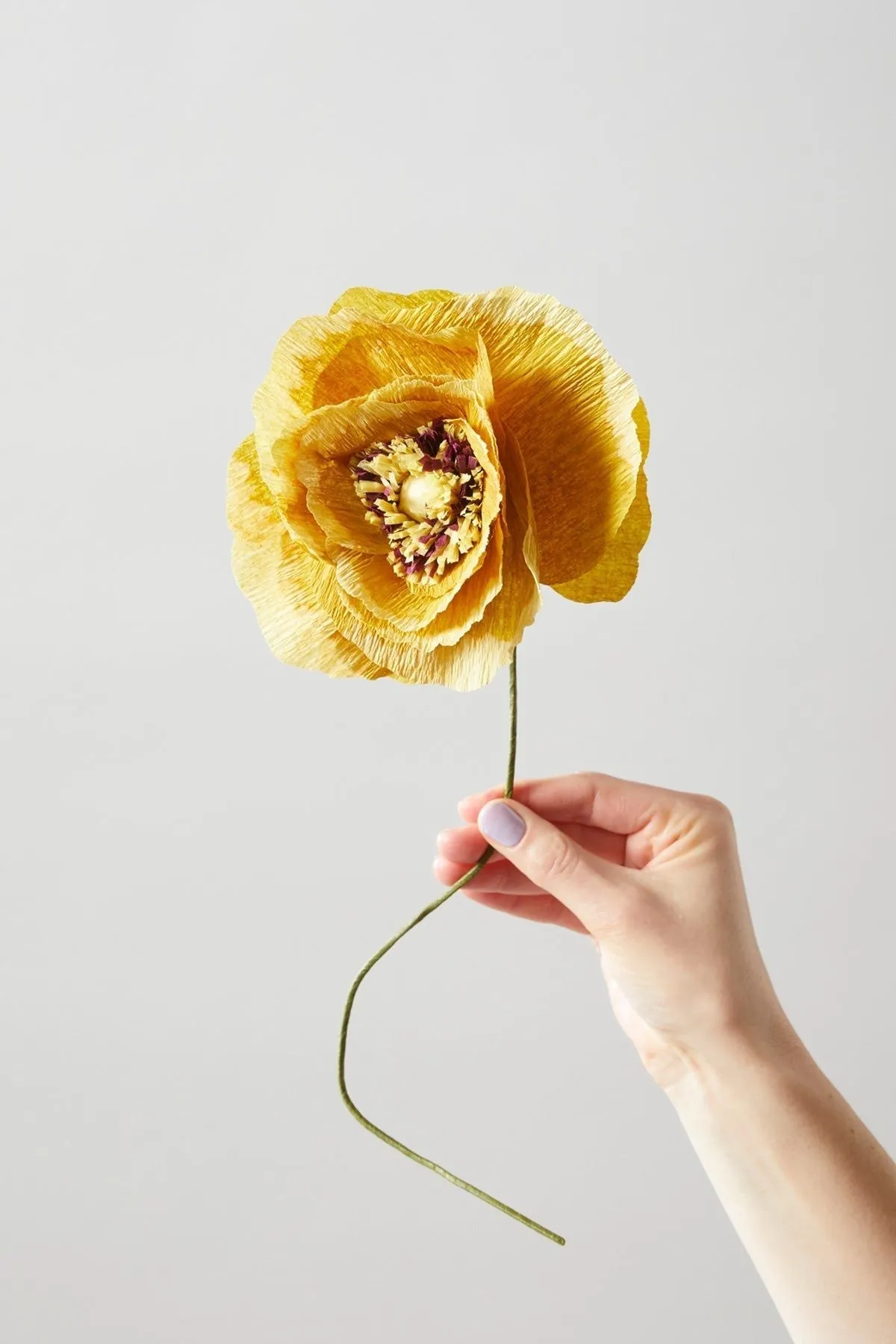 Studio About Paper Flower Ice Poppy, Ochra