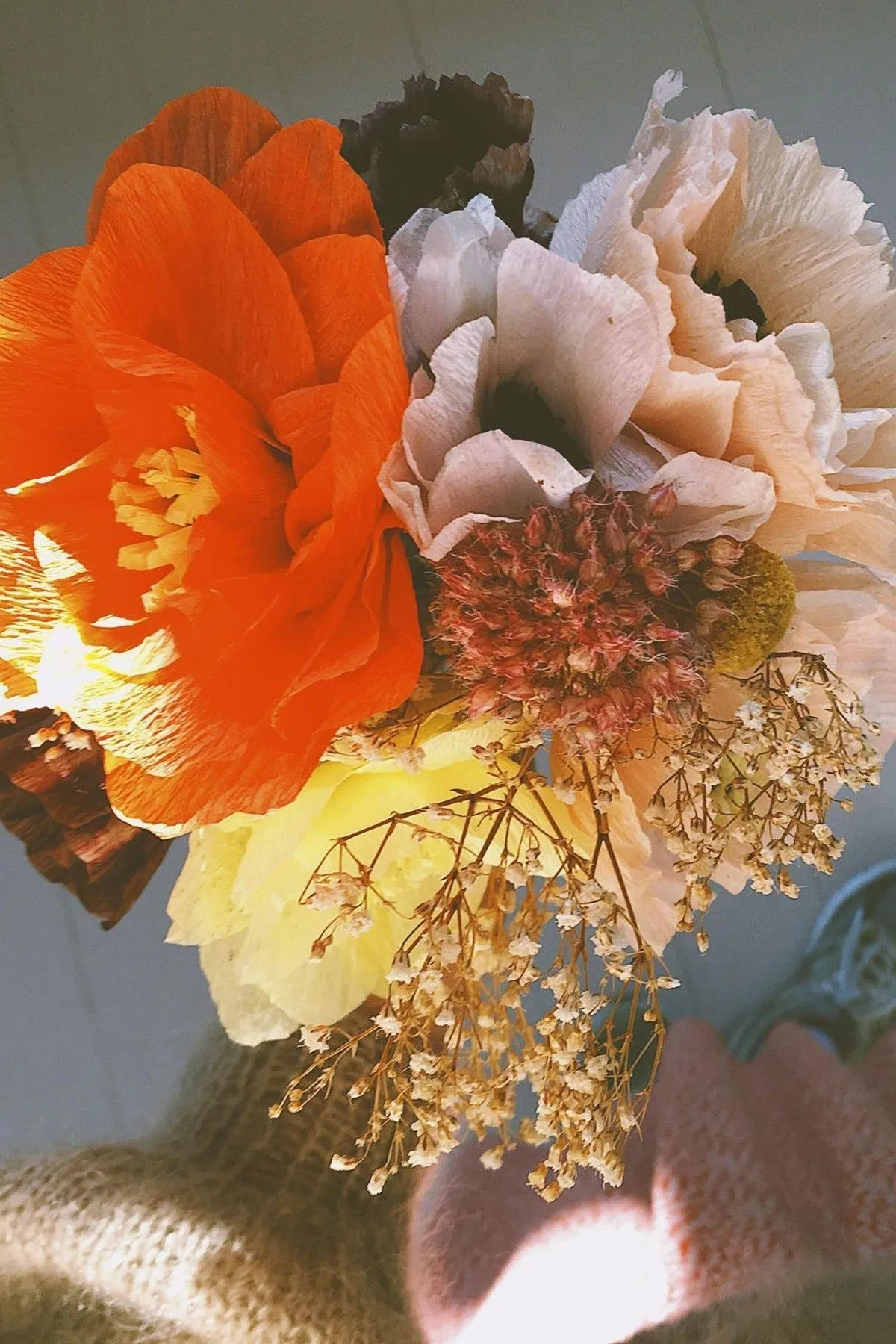 Studio About Paper Flower Peony, Aubergine